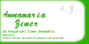 annamaria zimer business card
